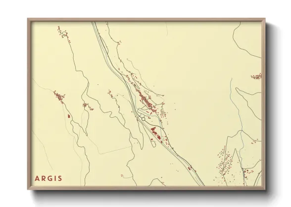 Une affiche de carte sur Argis