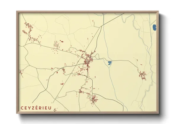 Une affiche de carte sur Ceyzérieu