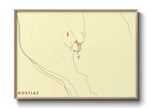 Une affiche de carte sur Hostiaz