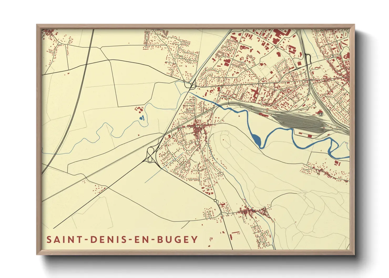 Un poster carteSaint-Denis-en-Bugey