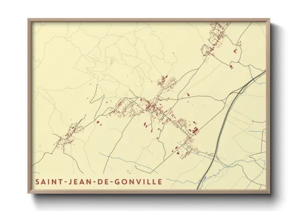 Une affiche de carte sur Saint-Jean-de-Gonville