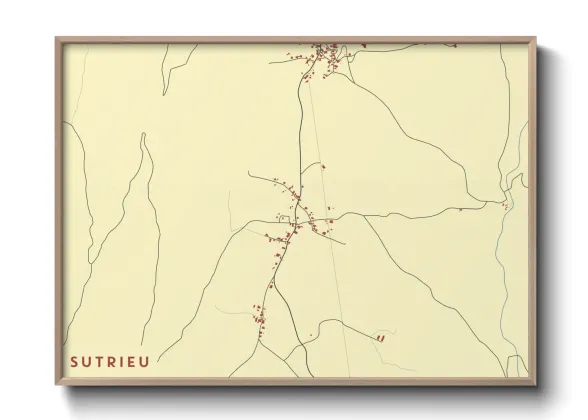 Une affiche de carte sur Sutrieu