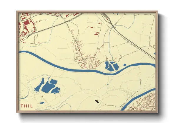 Une affiche de carte sur Thil