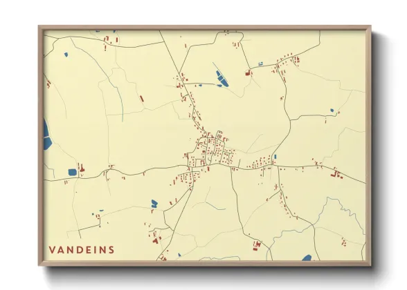 Une affiche de carte sur Vandeins