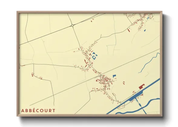 Une affiche de carte sur Abbécourt