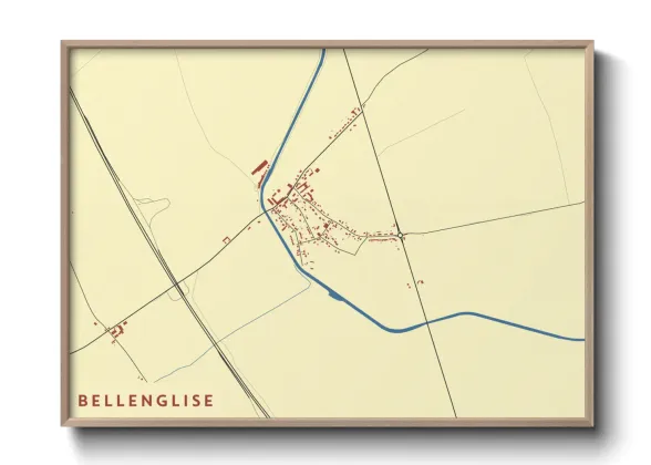 Une affiche de carte sur Bellenglise