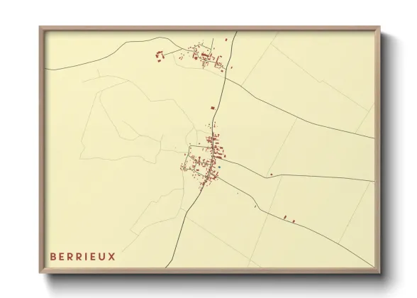 Une affiche de carte sur Berrieux
