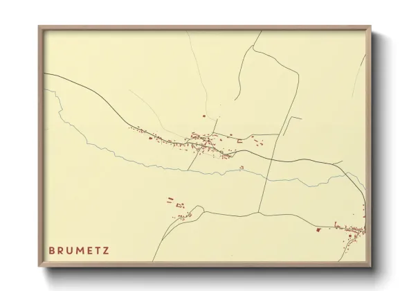 Une affiche de carte sur Brumetz