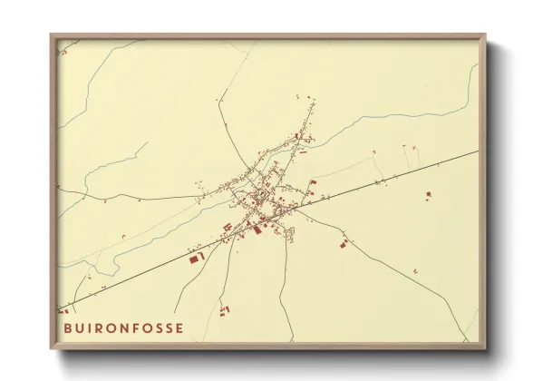 Une affiche de carte sur Buironfosse