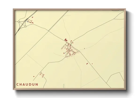 Une affiche de carte sur Chaudun