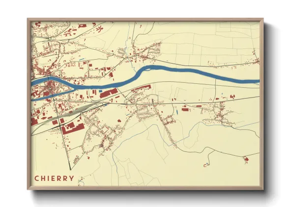 Une affiche de carte sur Chierry