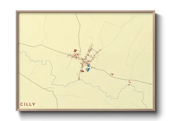 Une affiche de carte sur Cilly
