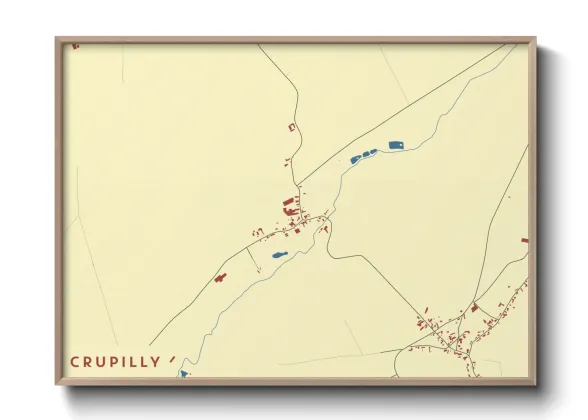 Une affiche de carte sur Crupilly