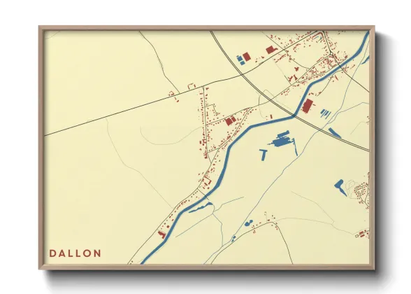 Une affiche de carte sur Dallon