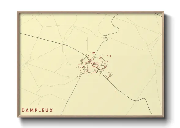 Une affiche de carte sur Dampleux