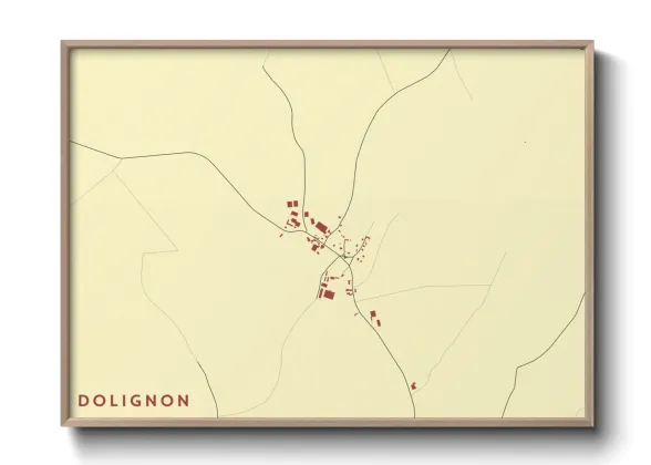 Une affiche de carte sur Dolignon