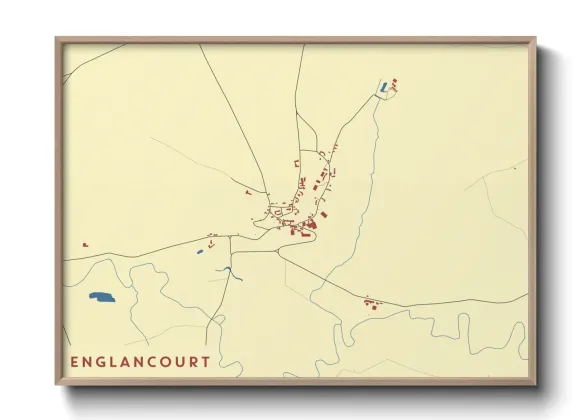 Une affiche de carte sur Englancourt