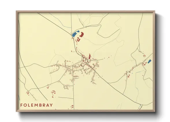 Une affiche de carte sur Folembray