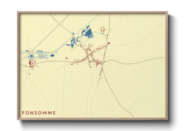 Une affiche de carte sur Fonsomme
