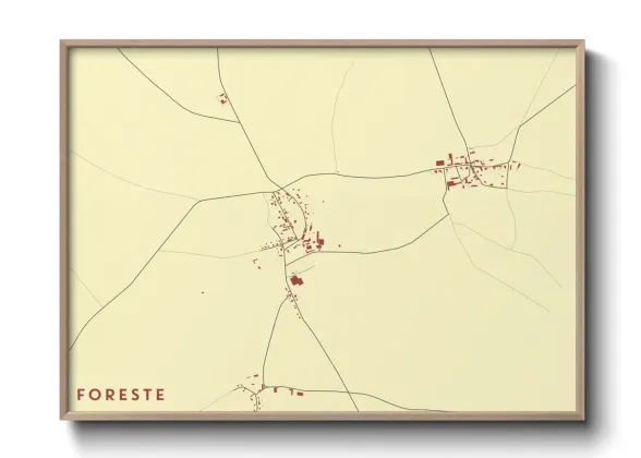 Une affiche de carte sur Foreste