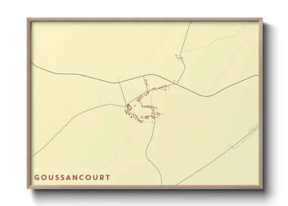 Une affiche de carte sur Goussancourt