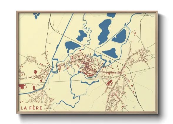 Une affiche de carte sur La Fère