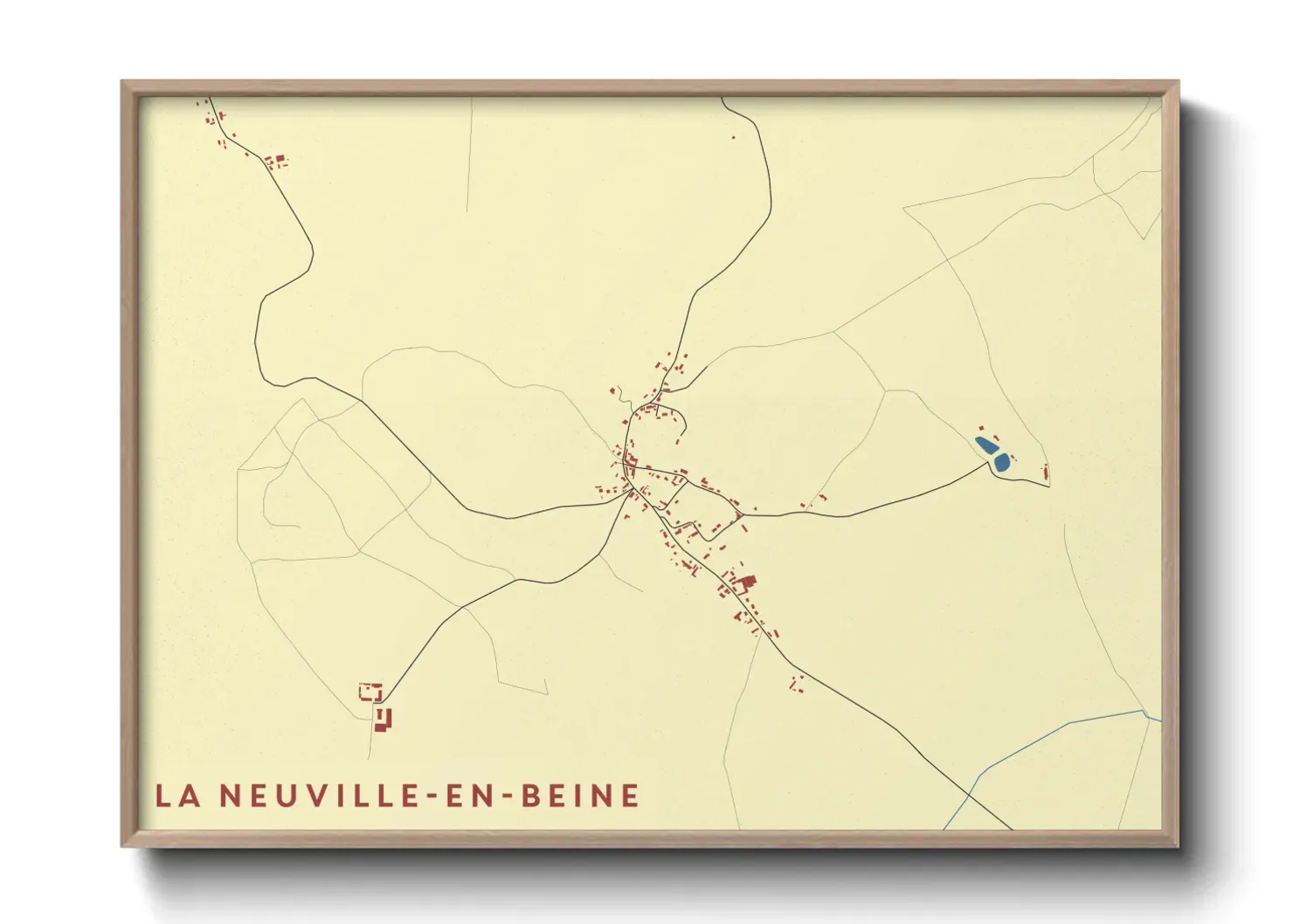Un poster carteLa Neuville-en-Beine