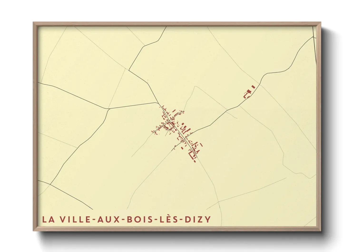 Un poster carteLa Ville-aux-Bois-lès-Dizy