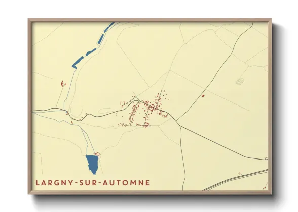 Une affiche de carte sur Largny-sur-Automne