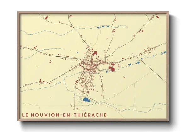 Une affiche de carte sur Le Nouvion-en-Thiérache
