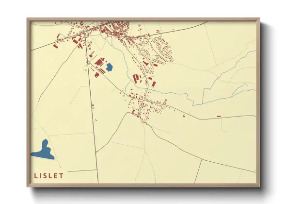 Une affiche de carte sur Lislet