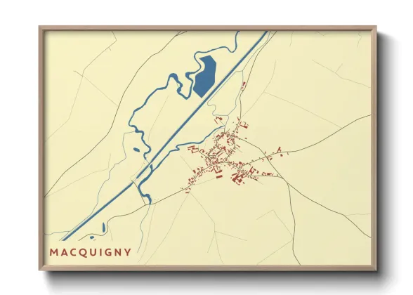 Une affiche de carte sur Macquigny