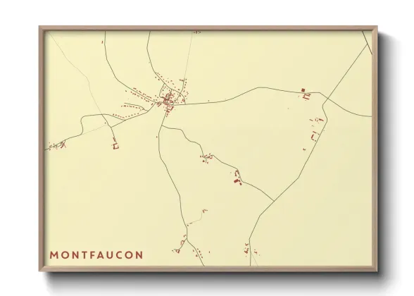 Une affiche de carte sur Montfaucon