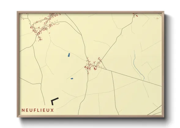 Une affiche de carte sur Neuflieux