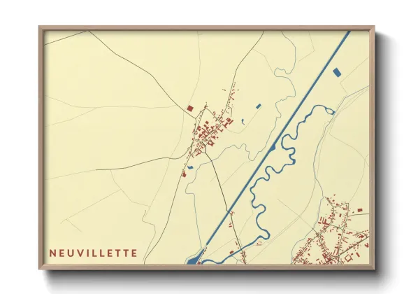 Une affiche de carte sur Neuvillette