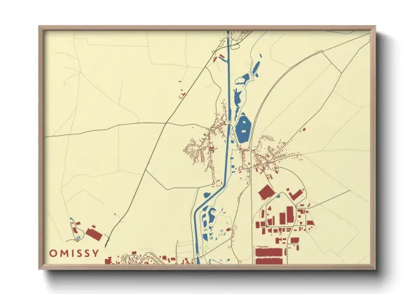Une affiche de carte sur Omissy