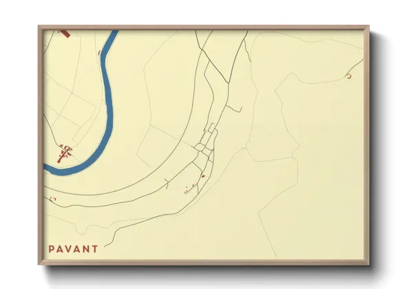 Une affiche de carte sur Pavant