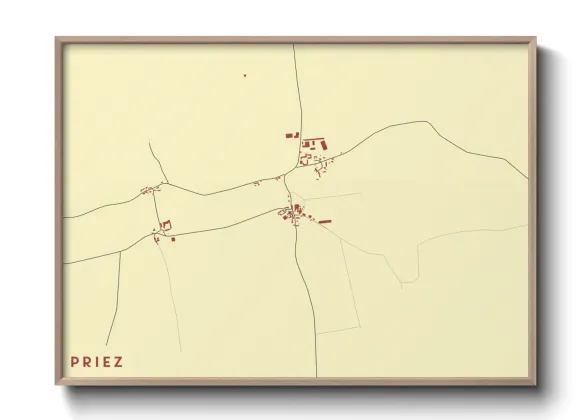 Une affiche de carte sur Priez
