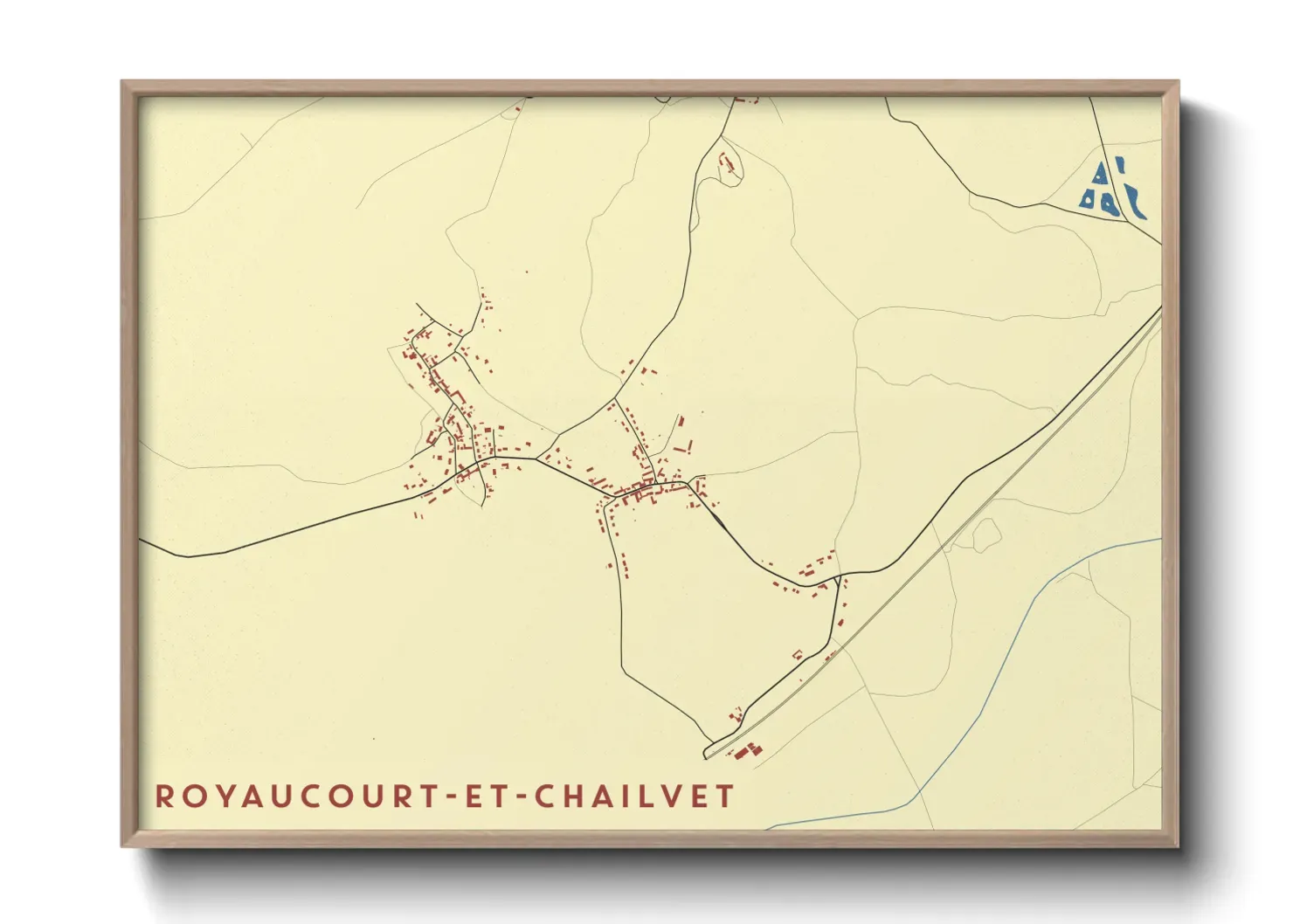 Un poster carteRoyaucourt-et-Chailvet