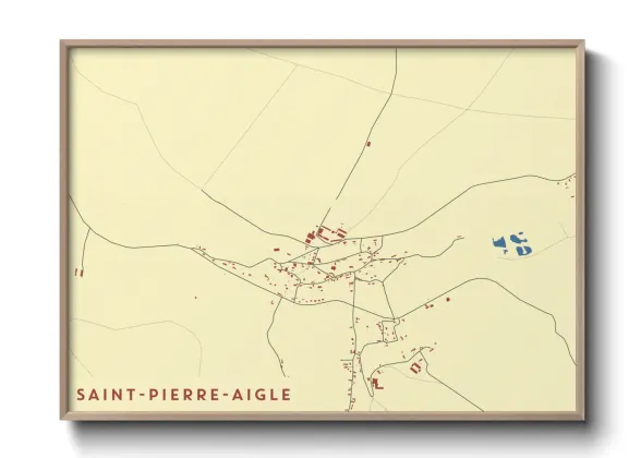Une affiche de carte sur Saint-Pierre-Aigle