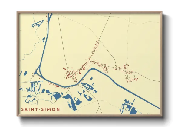 Une affiche de carte sur Saint-Simon