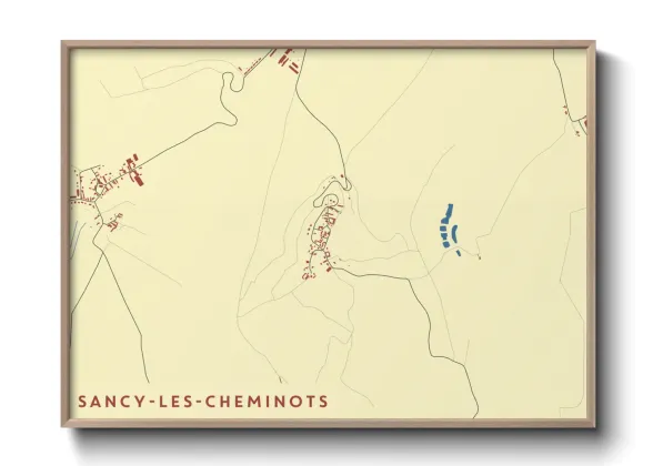 Une affiche de carte sur Sancy-les-Cheminots