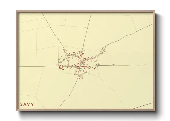 Une affiche de carte sur Savy