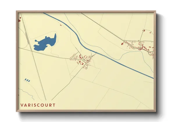 Une affiche de carte sur Variscourt