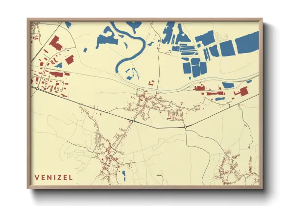 Une affiche de carte sur Venizel