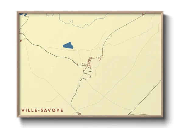 Une affiche de carte sur Ville-Savoye