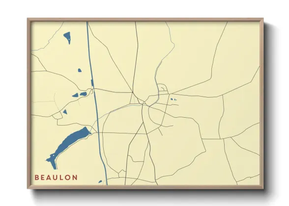 Une affiche de carte sur Beaulon