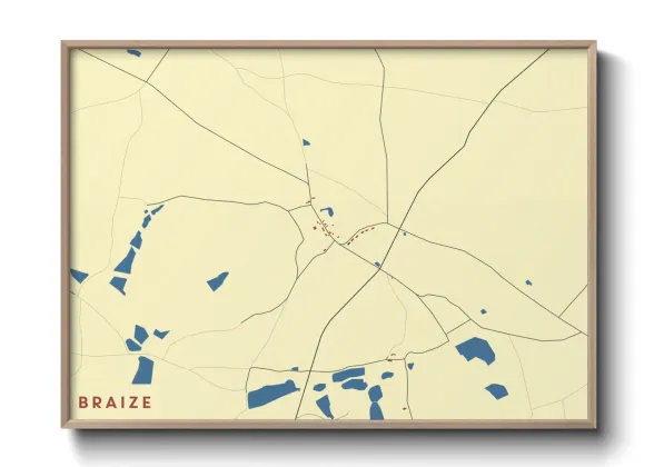 Une affiche de carte sur Braize