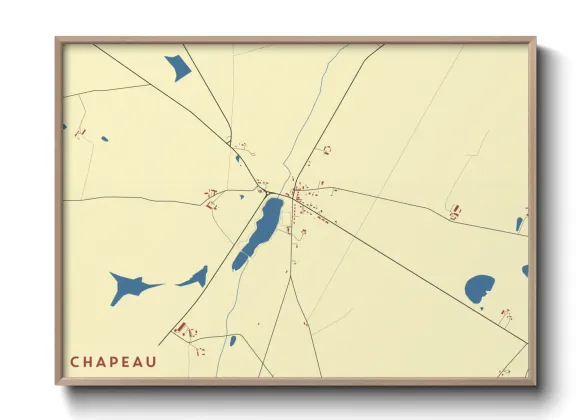 Une affiche de carte sur Chapeau