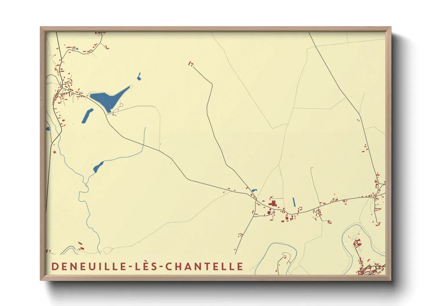 Un poster carteDeneuille-lès-Chantelle